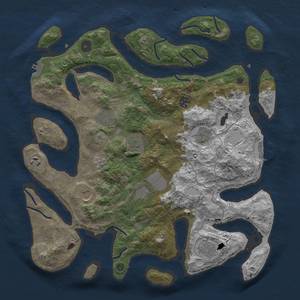 Thumbnail Rust Map: Procedural Map, Size: 4000, Seed: 1374436740, 17 Monuments