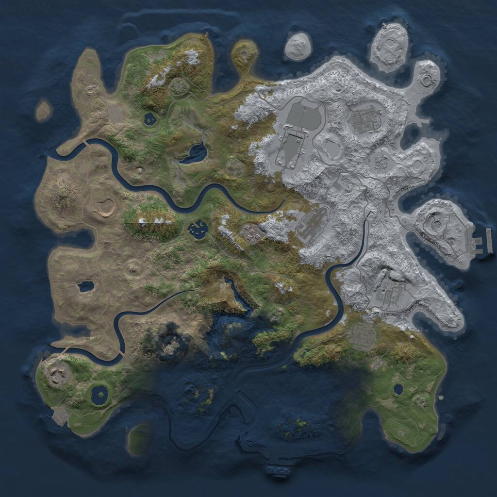 Rust Map: Procedural Map, Size: 4000, Seed: 755984, 15 Monuments