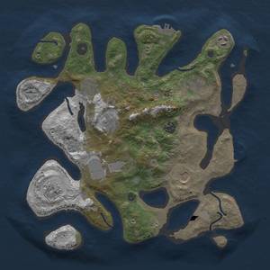 Thumbnail Rust Map: Procedural Map, Size: 3500, Seed: 2386239, 17 Monuments