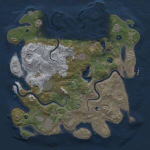 Thumbnail Rust Map: Procedural Map, Size: 4000, Seed: 8008135, 15 Monuments