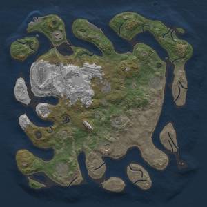 Thumbnail Rust Map: Procedural Map, Size: 4000, Seed: 8008135, 16 Monuments