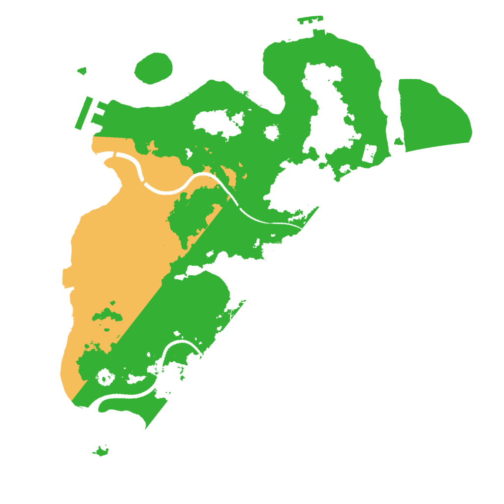 Biome Rust Map: Procedural Map, Size: 3000, Seed: 343445