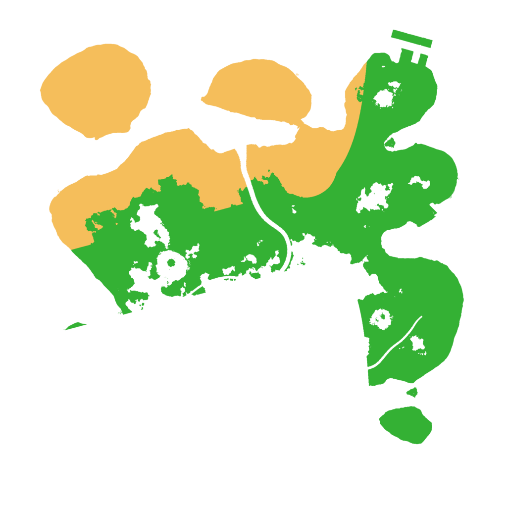 Biome Rust Map: Procedural Map, Size: 2500, Seed: 23636062