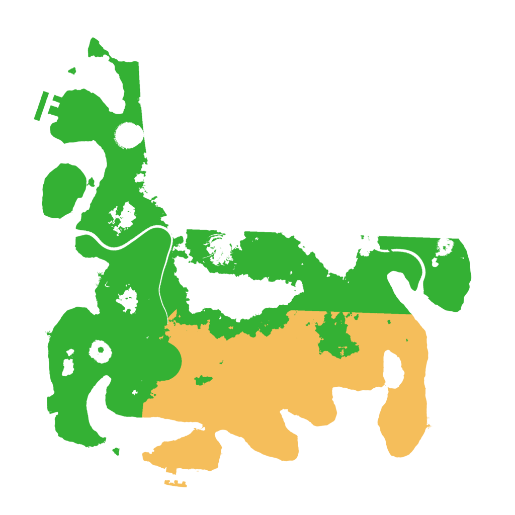 Biome Rust Map: Procedural Map, Size: 3500, Seed: 173245495