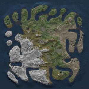 Thumbnail Rust Map: Procedural Map, Size: 4500, Seed: 70, 18 Monuments