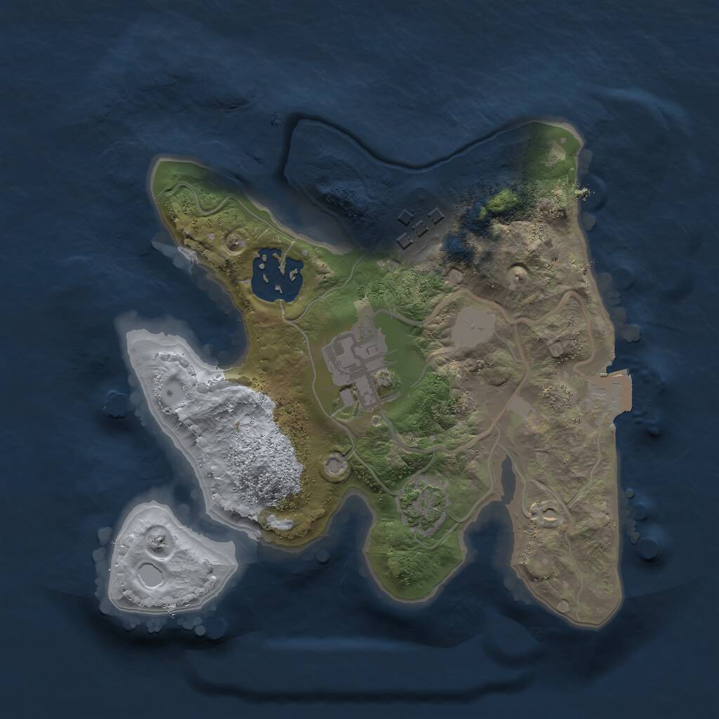 Rust Map: Procedural Map, Size: 2000, Seed: 6124, 5 Monuments