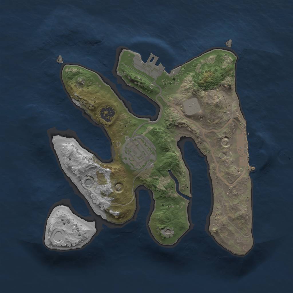 Rust Map: Procedural Map, Size: 2000, Seed: 6124, 8 Monuments