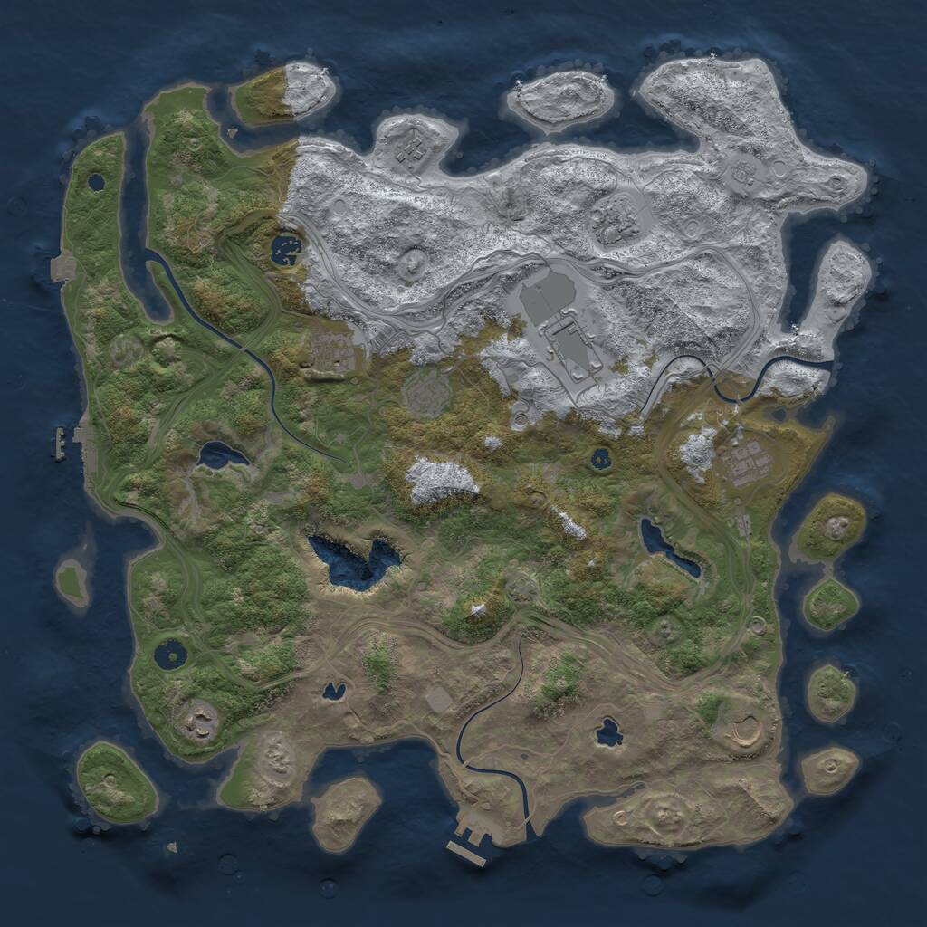 Rust Map: Procedural Map, Size: 4500, Seed: 7527, 15 Monuments