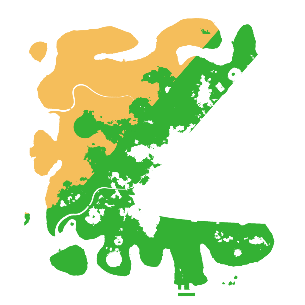 Biome Rust Map: Procedural Map, Size: 3600, Seed: 39927