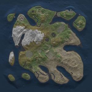 Thumbnail Rust Map: Procedural Map, Size: 3300, Seed: 2, 15 Monuments