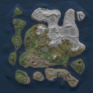 Thumbnail Rust Map: Procedural Map, Size: 3700, Seed: 99, 15 Monuments