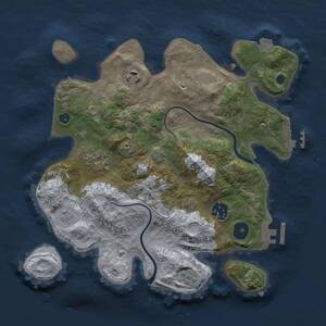 Thumbnail Rust Map: Procedural Map, Size: 3000, Seed: 1212, 10 Monuments