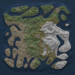 Thumbnail Rust Map: Procedural Map, Size: 4500, Seed: 74, 18 Monuments