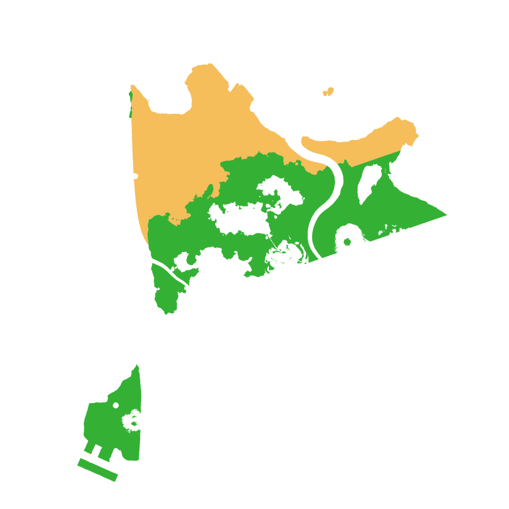 Biome Rust Map: Procedural Map, Size: 2500, Seed: 8092364