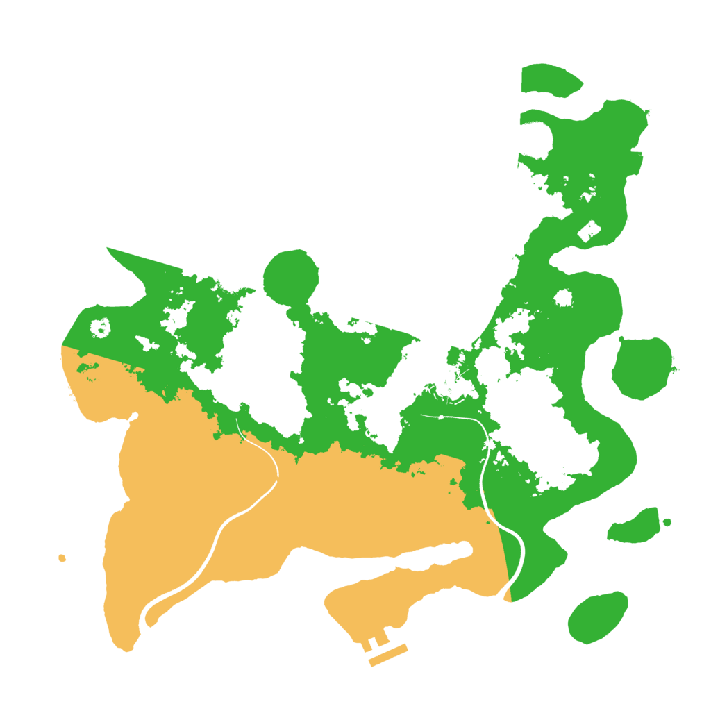 Biome Rust Map: Procedural Map, Size: 3550, Seed: 318063