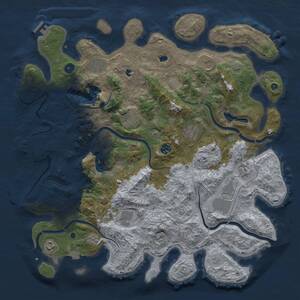 Thumbnail Rust Map: Procedural Map, Size: 4500, Seed: 9, 16 Monuments