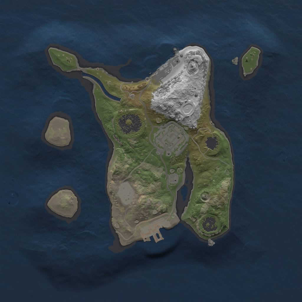 Rust Map: Procedural Map, Size: 2100, Seed: 74828414, 8 Monuments
