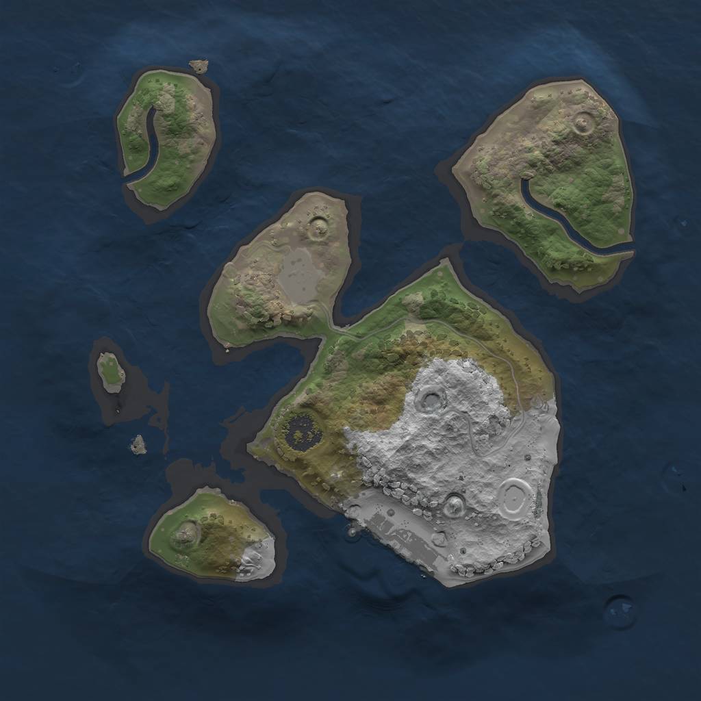 Rust Map: Procedural Map, Size: 2000, Seed: 995, 6 Monuments
