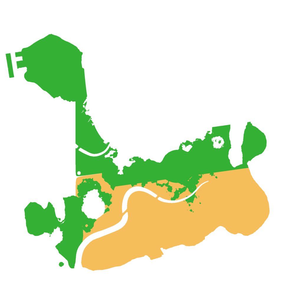 Biome Rust Map: Procedural Map, Size: 2500, Seed: 1298153601