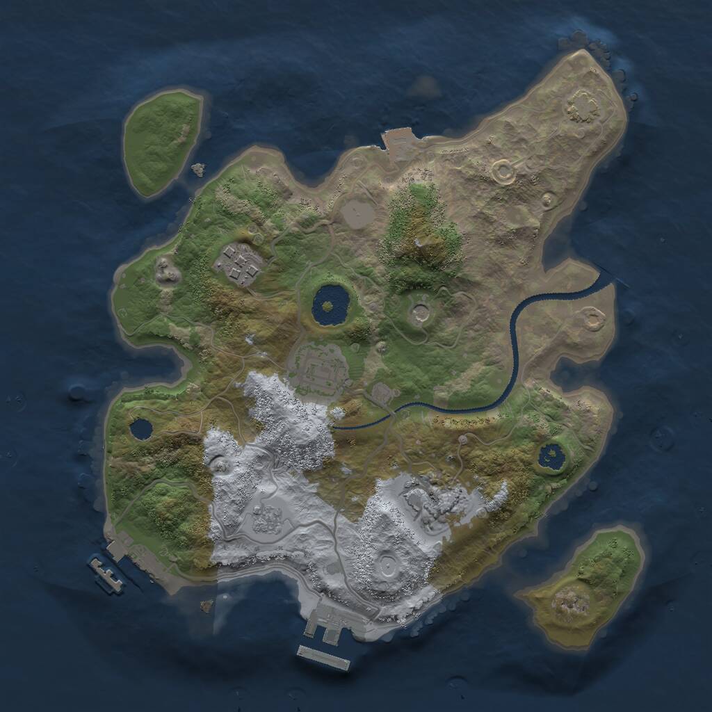Rust Map: Procedural Map, Size: 2700, Seed: 73, 9 Monuments