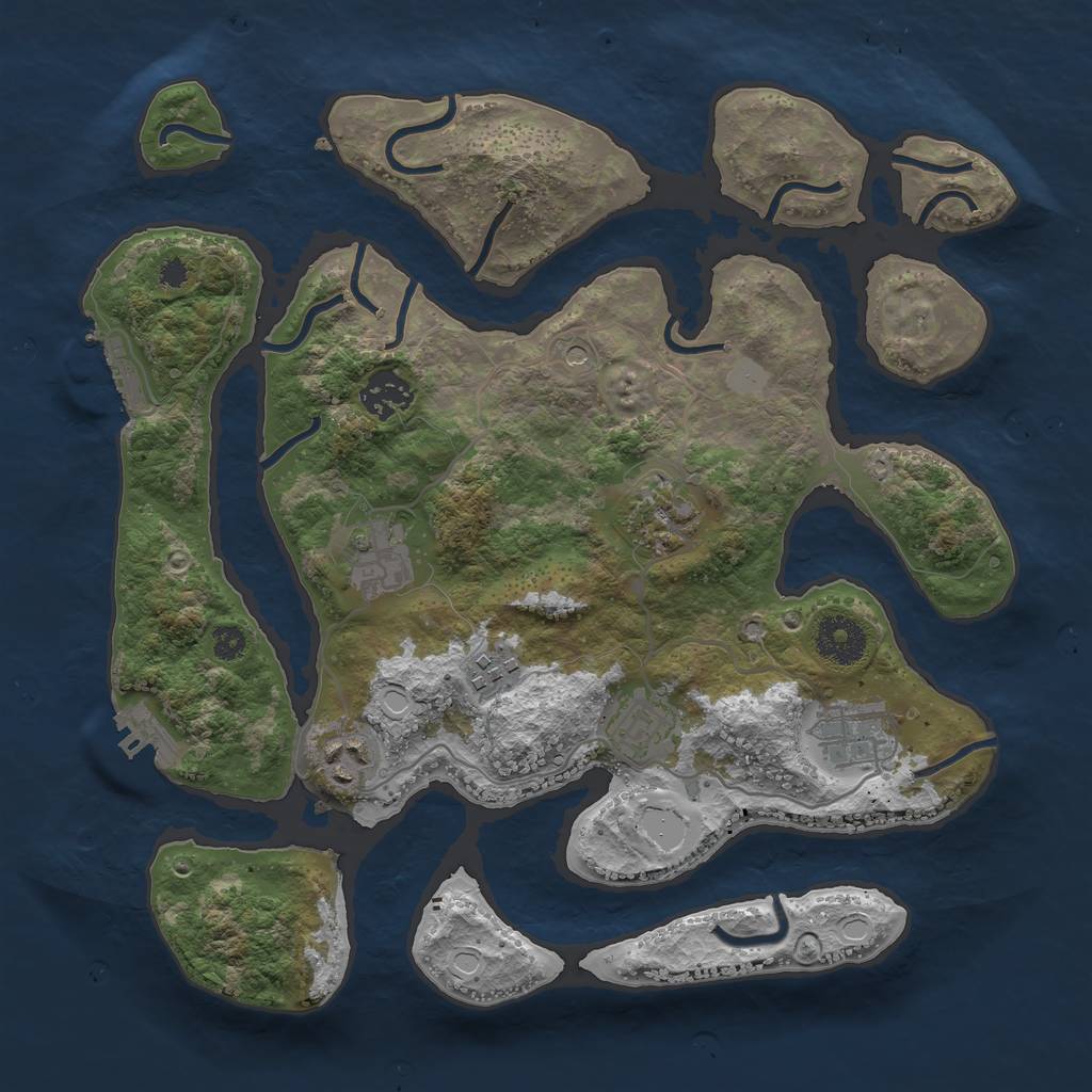 Rust Map: Procedural Map, Size: 3300, Seed: 78902, 15 Monuments