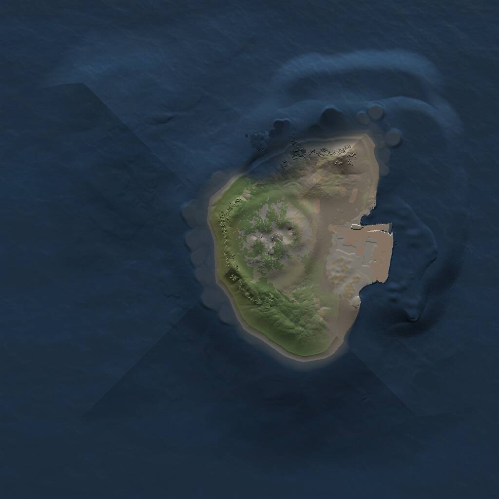 Rust Map: Procedural Map, Size: 1000, Seed: 1083932623, 1 Monuments