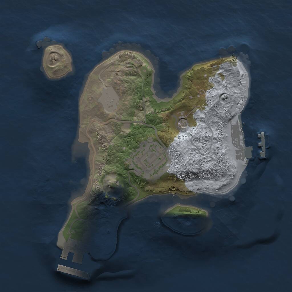 Rust Map: Procedural Map, Size: 1800, Seed: 421222352, 5 Monuments