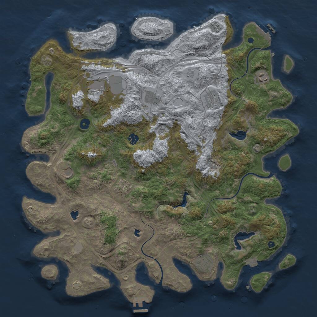 Rust Map: Procedural Map, Size: 4500, Seed: 1659586579, 15 Monuments