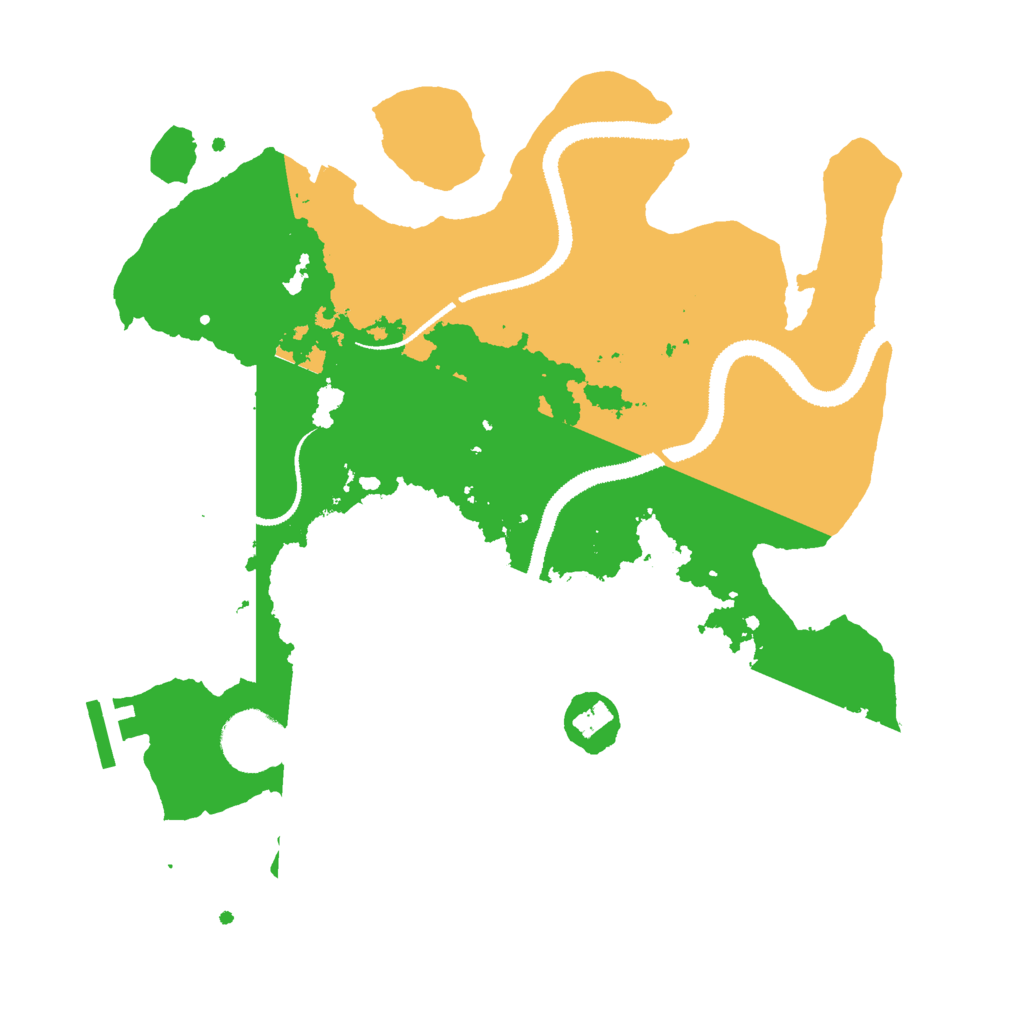 Biome Rust Map: Procedural Map, Size: 3000, Seed: 3453677