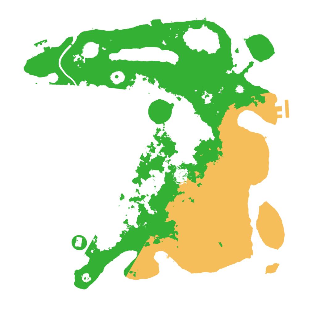 Biome Rust Map: Procedural Map, Size: 3550, Seed: 430804
