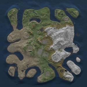 Thumbnail Rust Map: Procedural Map, Size: 4000, Seed: 1620677053, 19 Monuments