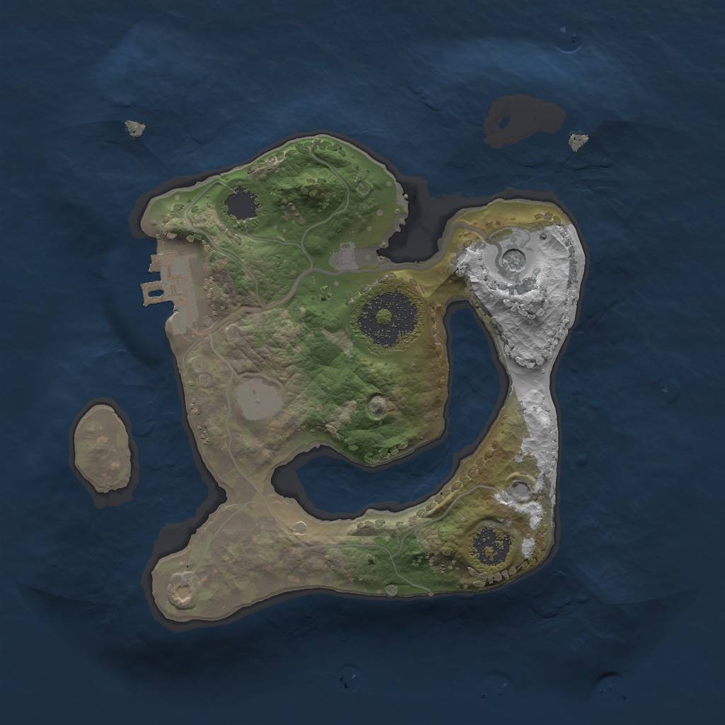 Rust Map: Procedural Map, Size: 1950, Seed: 13838, 7 Monuments