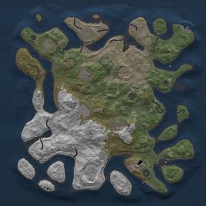 Thumbnail Rust Map: Procedural Map, Size: 4250, Seed: 8888, 18 Monuments