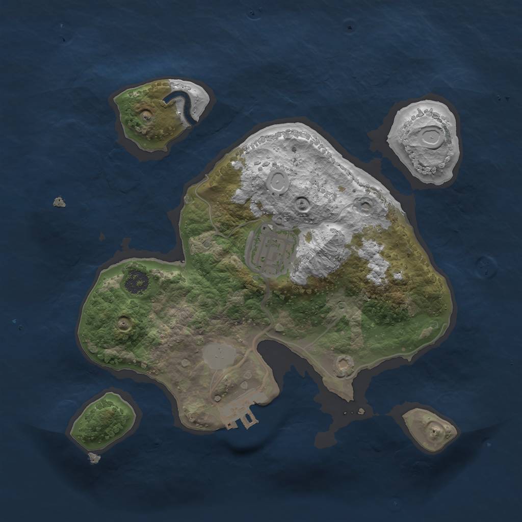 Rust Map: Procedural Map, Size: 2250, Seed: 1644636098, 7 Monuments