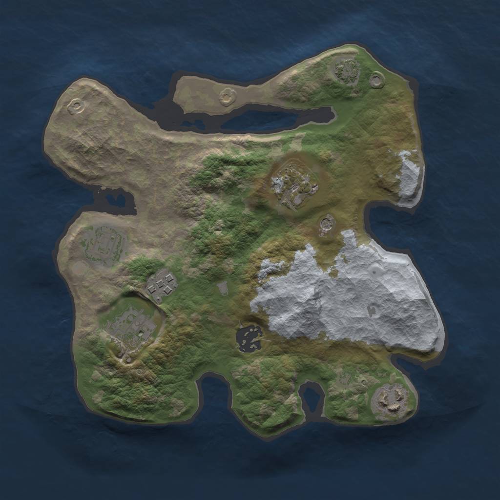 Rust Map: Barren, Size: 2700, Seed: 2116479762, 10 Monuments