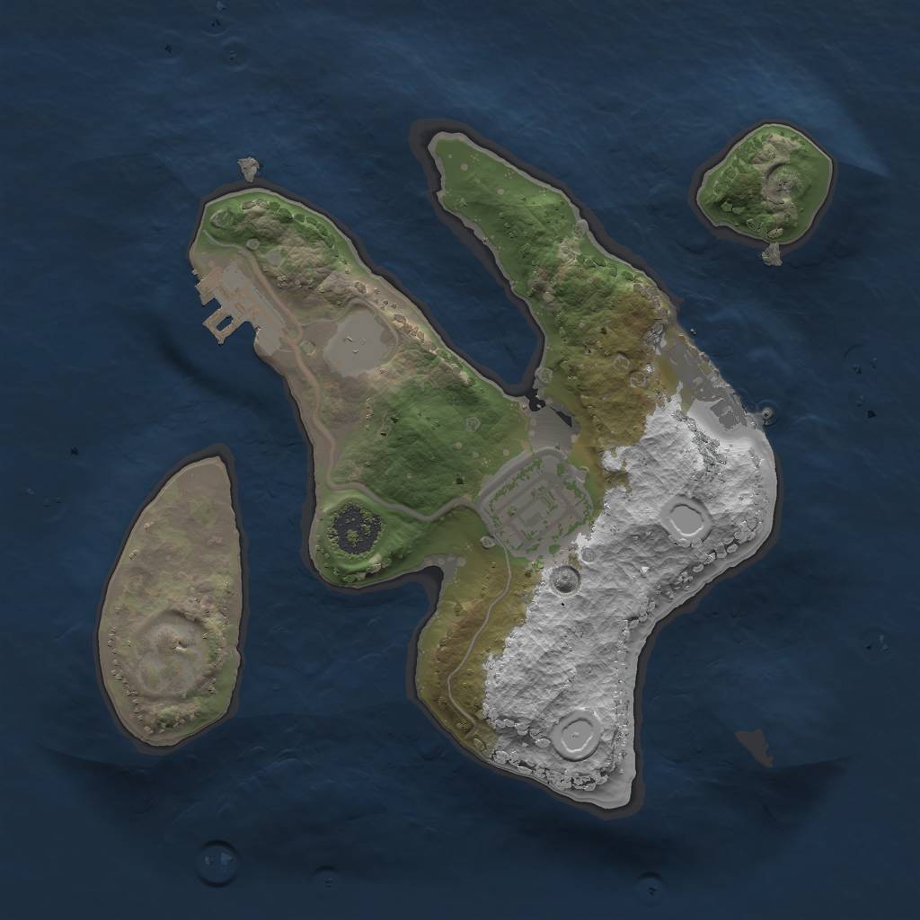 Rust Map: Procedural Map, Size: 2000, Seed: 1213044113, 8 Monuments