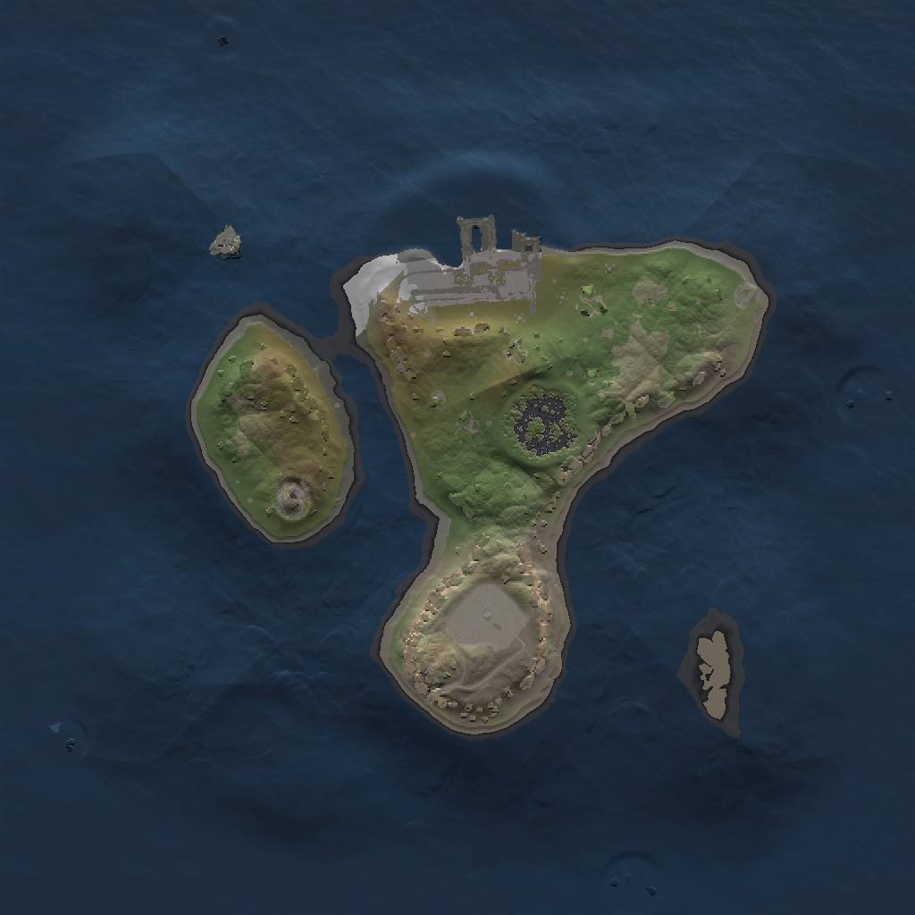 Rust Map: Procedural Map, Size: 1500, Seed: 123456789, 5 Monuments