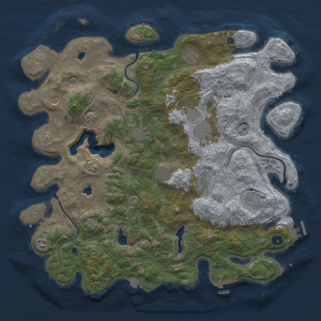 Rust Map: Procedural Map, Size: 4500, Seed: 157, 15 Monuments