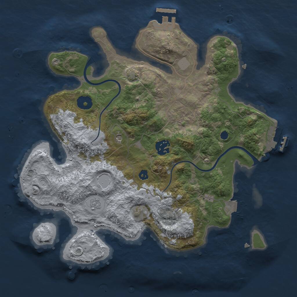 Rust Map: Procedural Map, Size: 3000, Seed: 250301, 7 Monuments