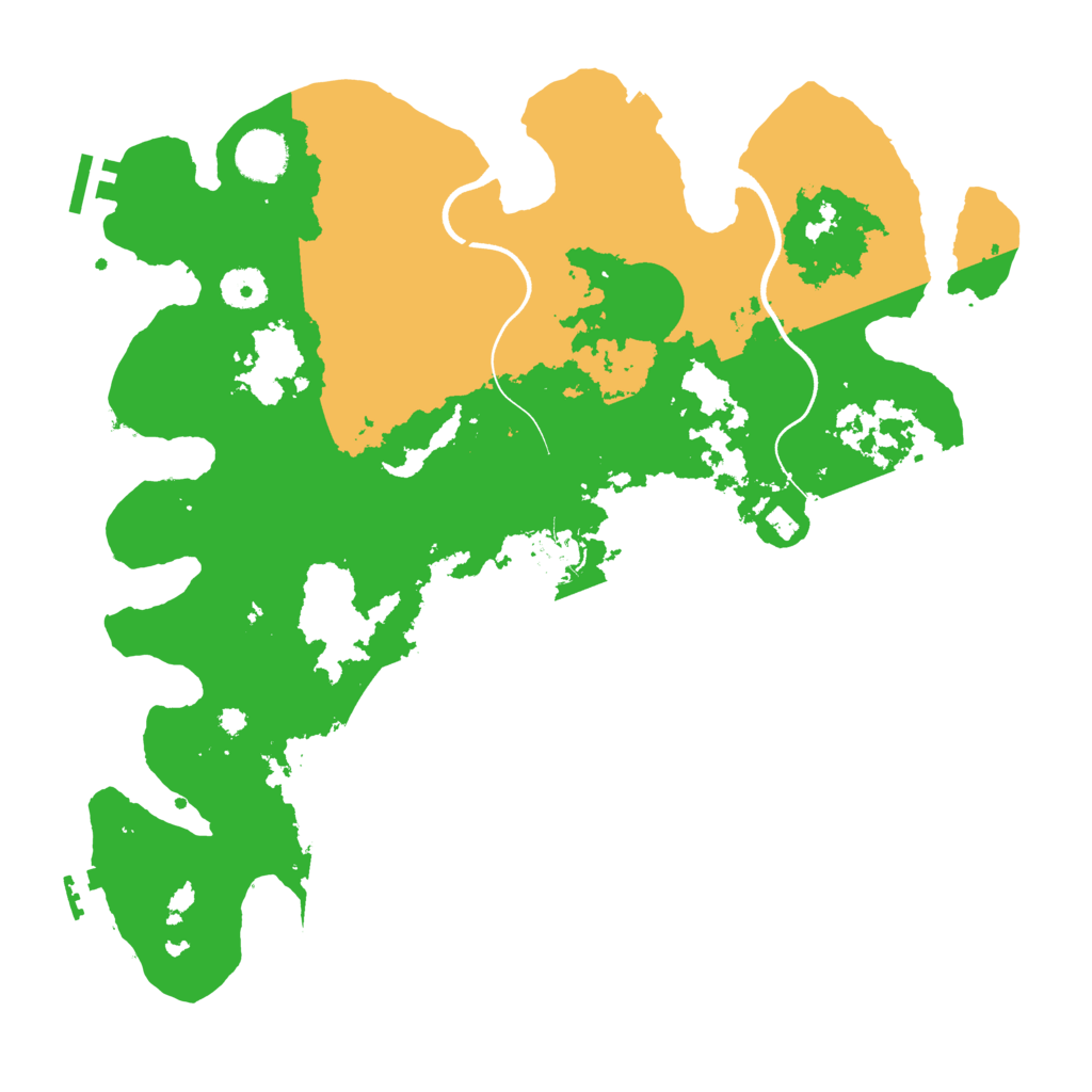 Biome Rust Map: Procedural Map, Size: 3700, Seed: 5868677