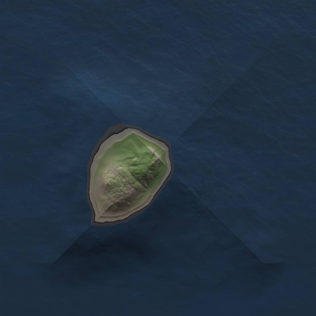 Rust Map: Barren, Size: 1000, Seed: 24, 2 Monuments