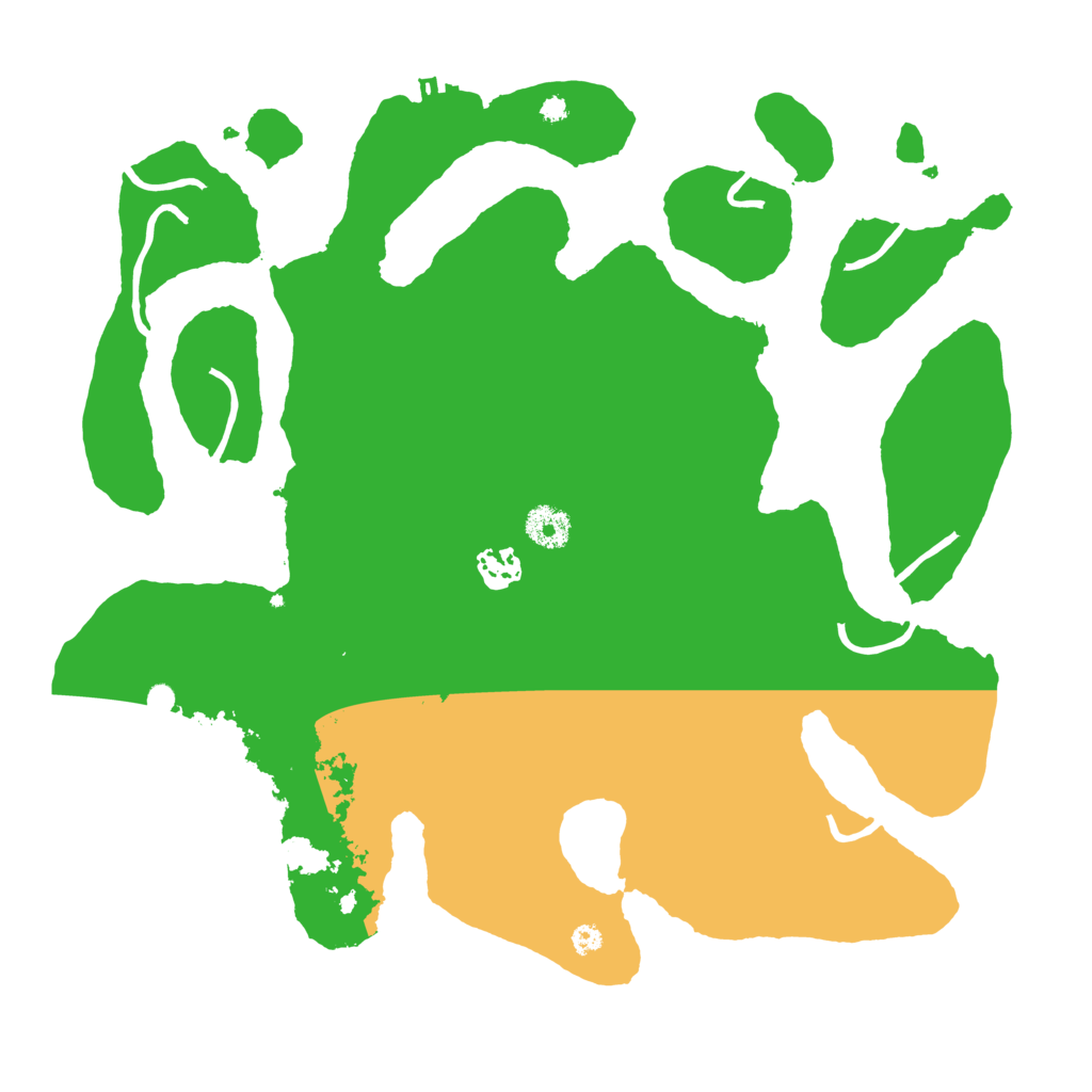 Biome Rust Map: Procedural Map, Size: 3700, Seed: 578400