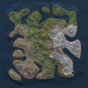 Thumbnail Rust Map: Procedural Map, Size: 3700, Seed: 444301, 19 Monuments