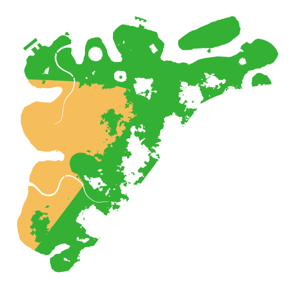 Biome Rust Map: Procedural Map, Size: 3700, Seed: 130122