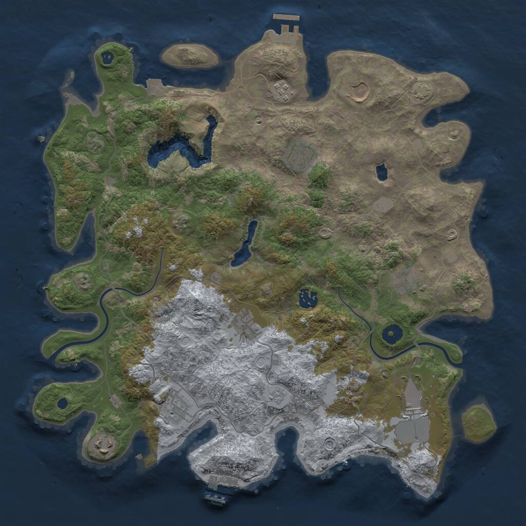 Rust Map: Procedural Map, Size: 4000, Seed: 76113281, 15 Monuments