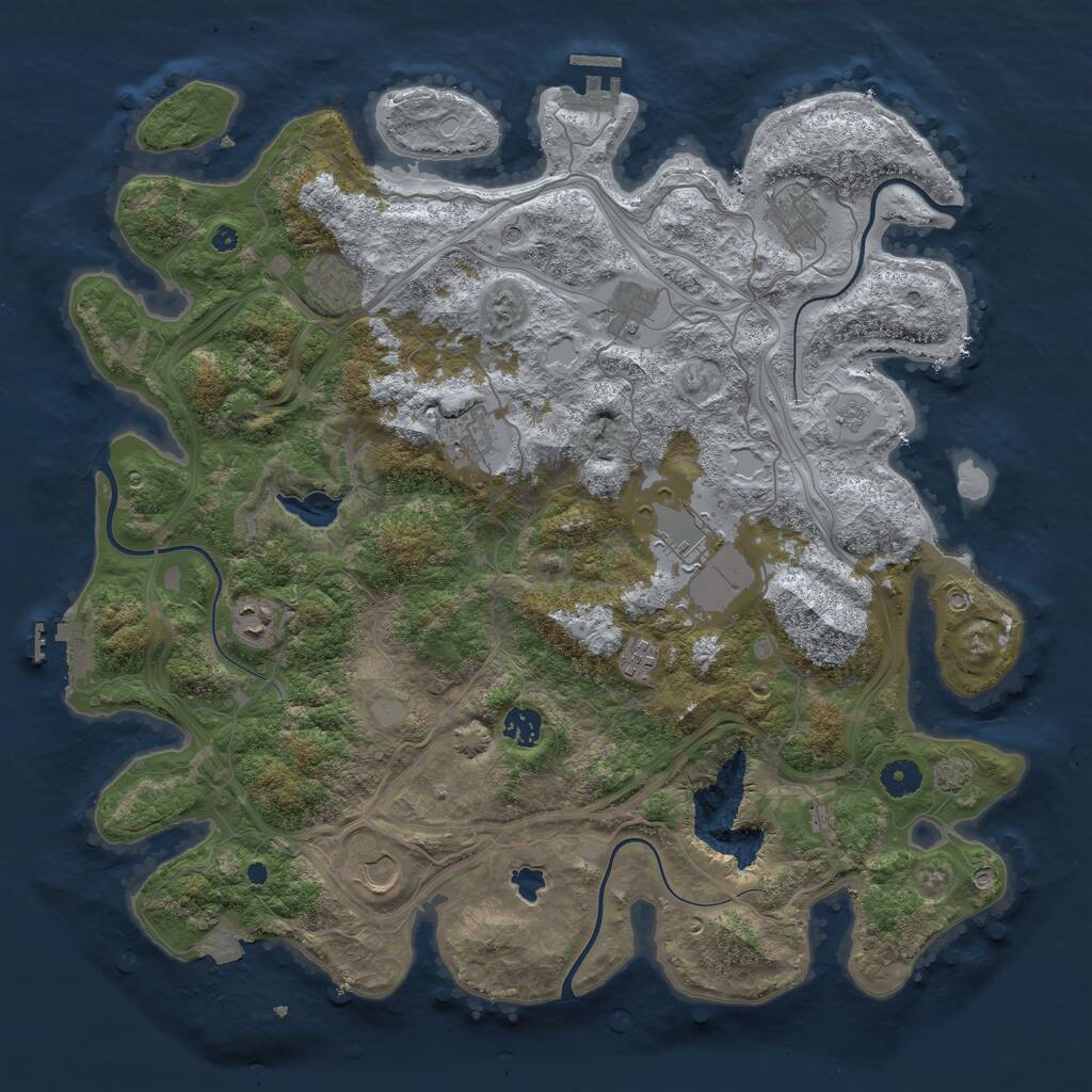 Rust Map: Procedural Map, Size: 4250, Seed: 24916, 15 Monuments