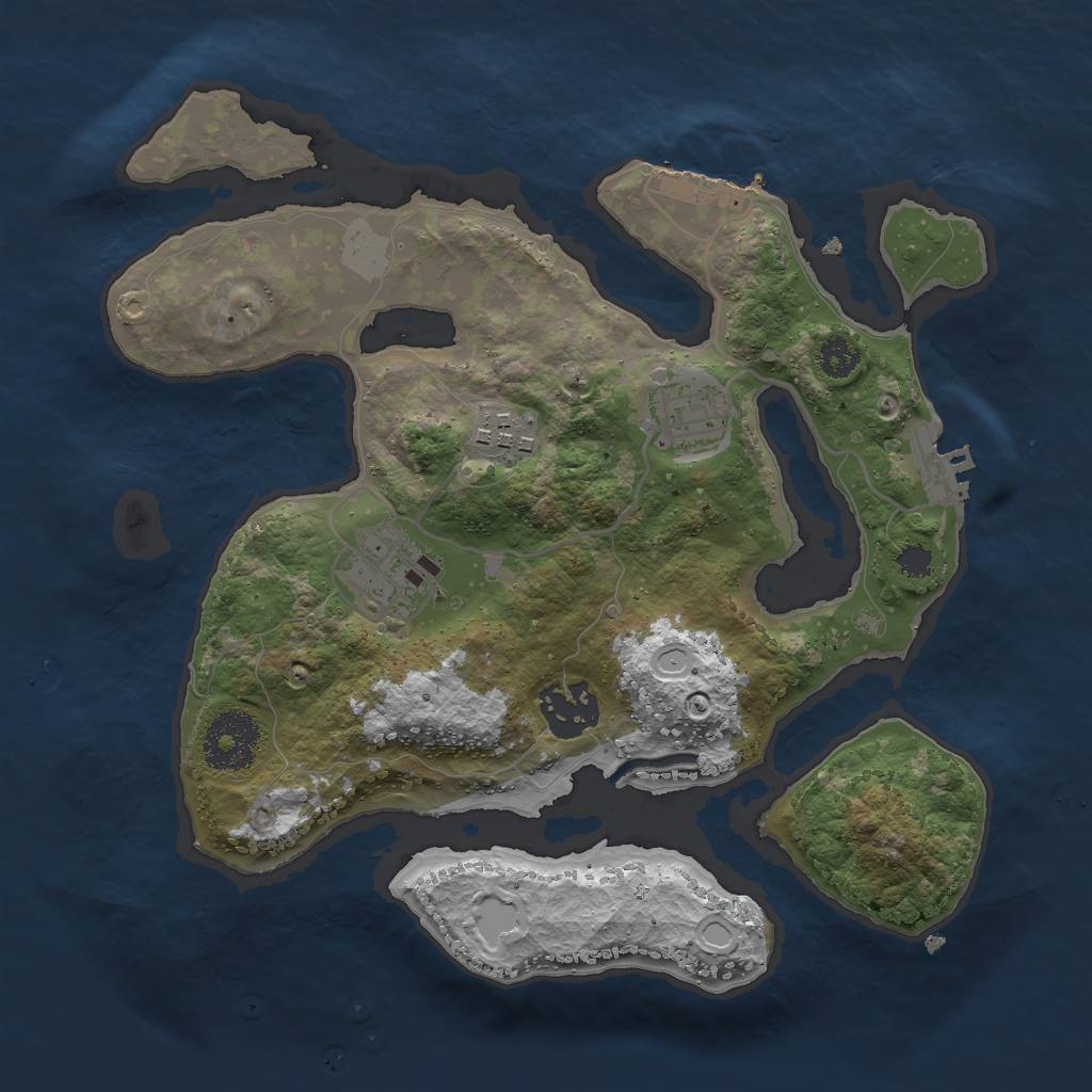 Rust Map: Procedural Map, Size: 2800, Seed: 1986666, 11 Monuments