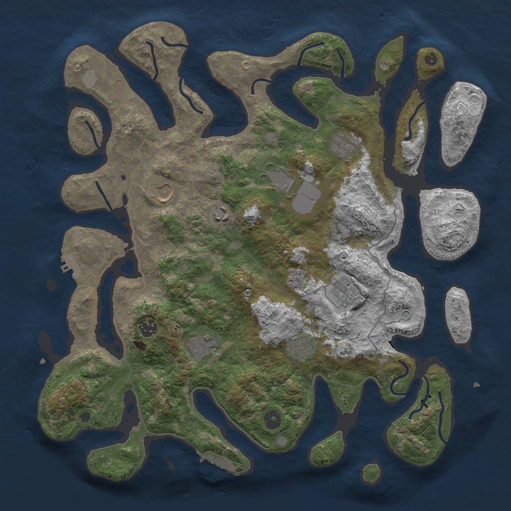 Rust Map: Procedural Map, Size: 4250, Seed: 9412, 17 Monuments