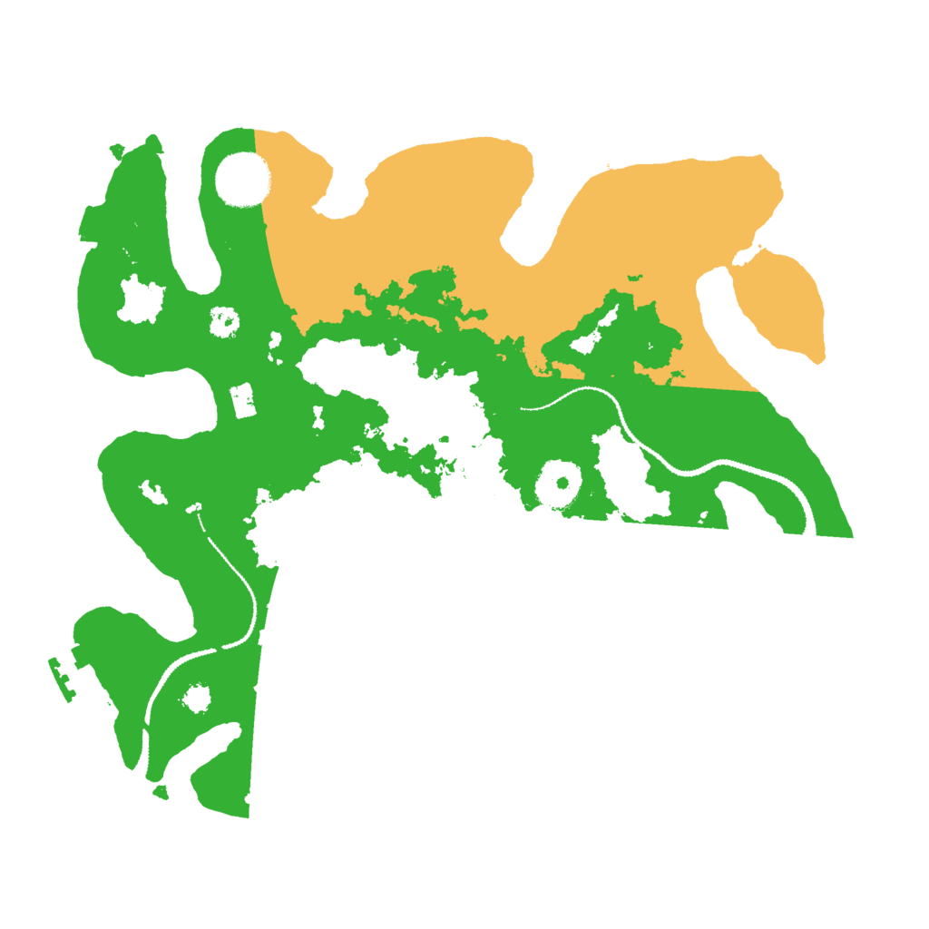 Biome Rust Map: Procedural Map, Size: 3000, Seed: 1234581