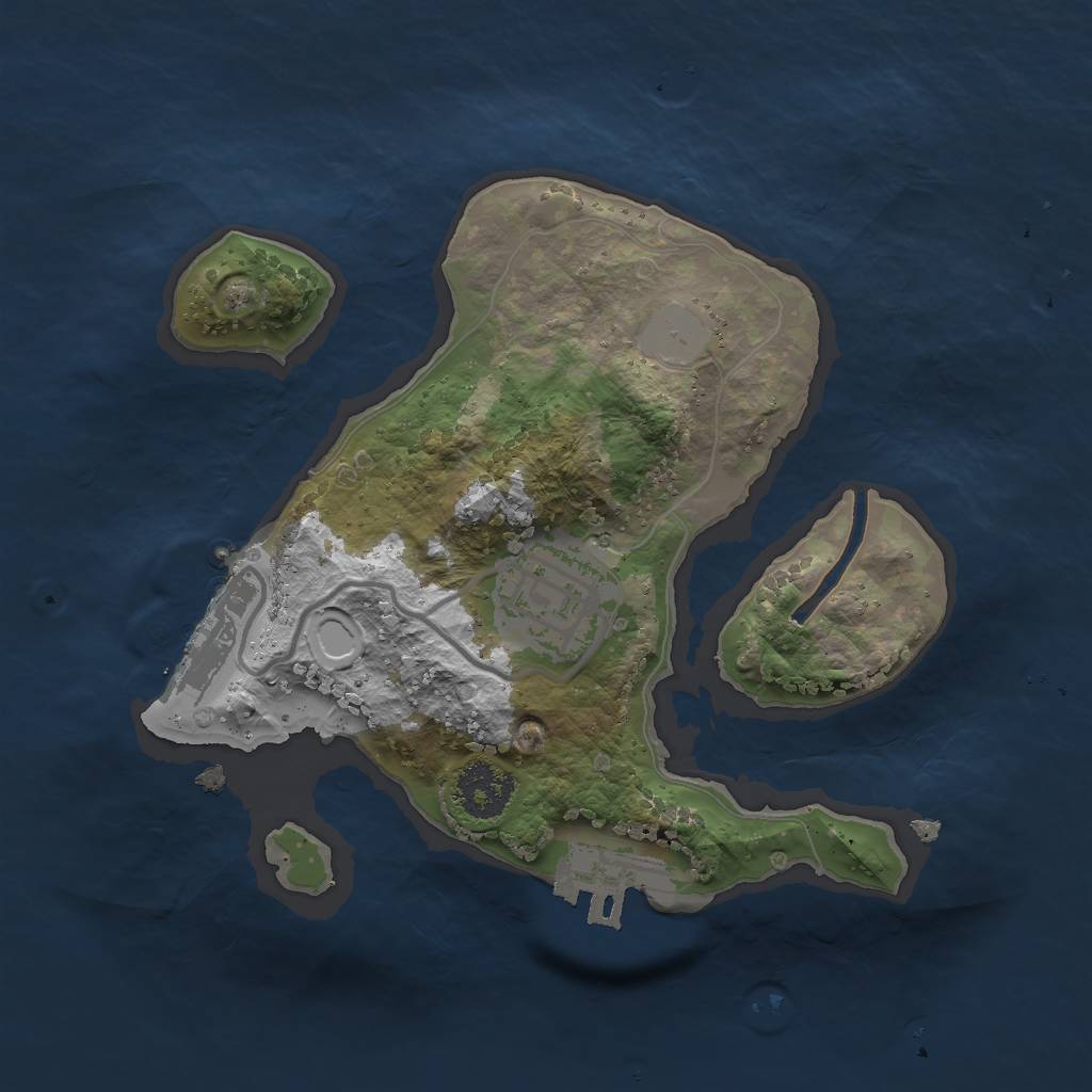 Rust Map: Procedural Map, Size: 2000, Seed: 1628523264, 8 Monuments
